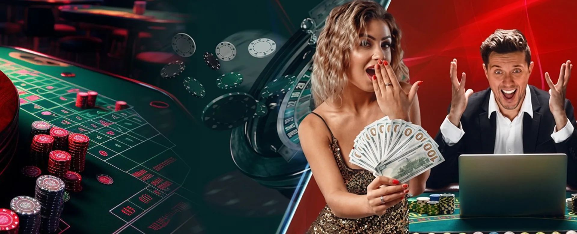 phsky online casino blog banner with gaming elements and a triumphant player